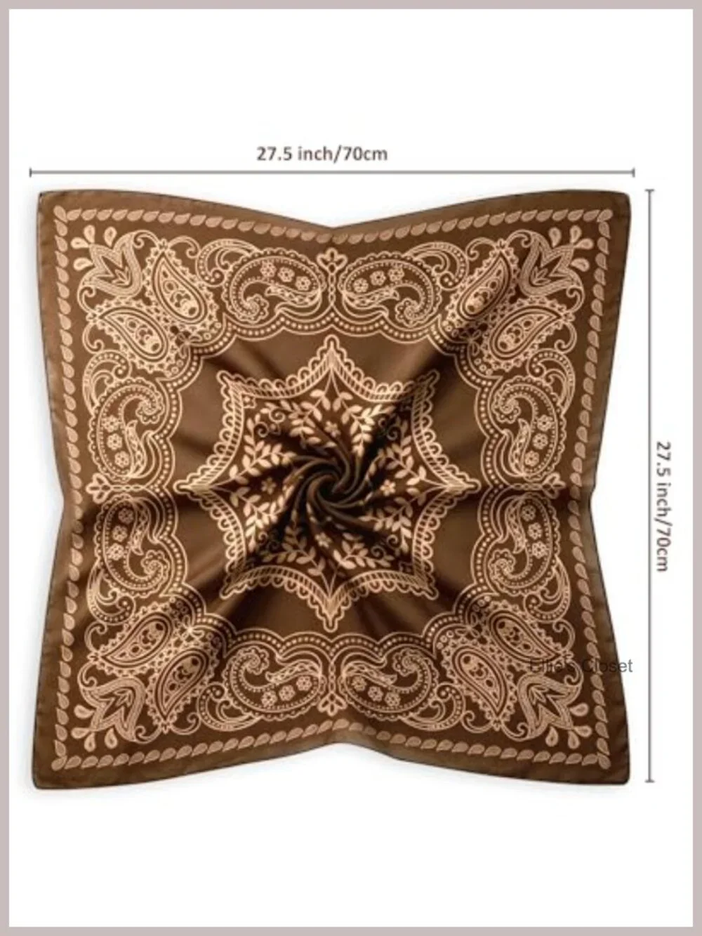 Satin Finish Square Silk Scarf Head Wrap for Women